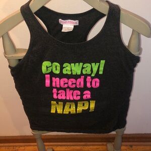 Jordan Black Top with Pink Label